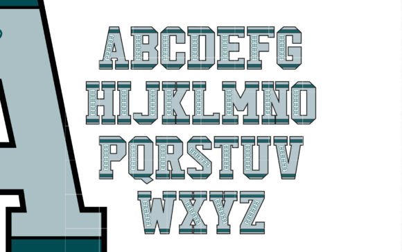 American Football 6 Helmet Font - Preview 4