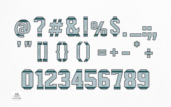 American Football 6 Helmet Font - Preview 5