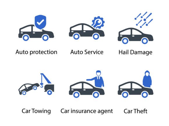 Auto Insurance Icon Set 3