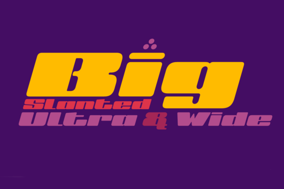 Big Ultra Wide Font - Preview 4
