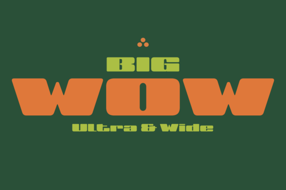 Big Ultra Wide Font - Preview 5