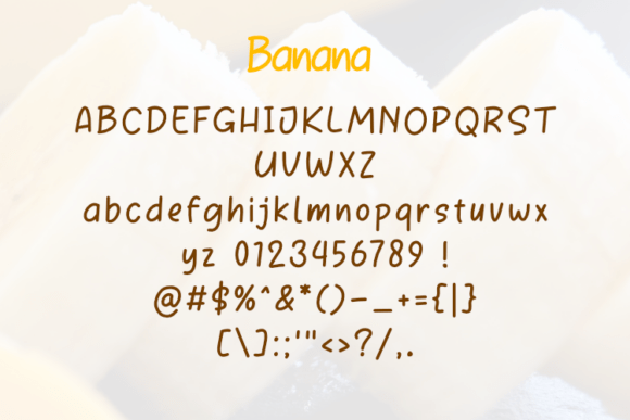Banana Font - Preview 1