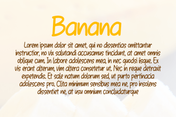 Banana Font - Preview 2