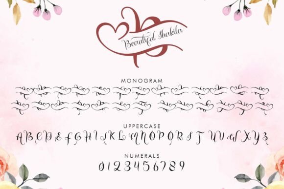 Beautiful Shakila Monogram Font - Preview 3