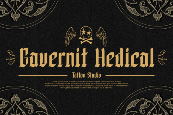 Burned Mysthical Font PNG with transparent background - Preview 2