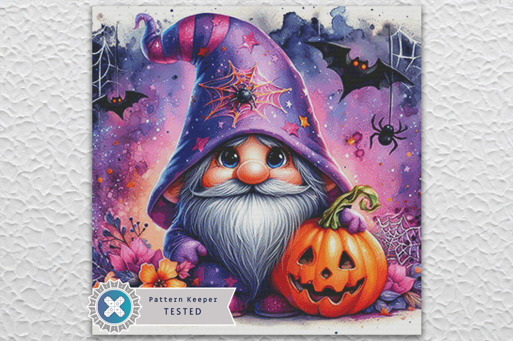 Cross Stitch Pattern PDF Halloween Gnome