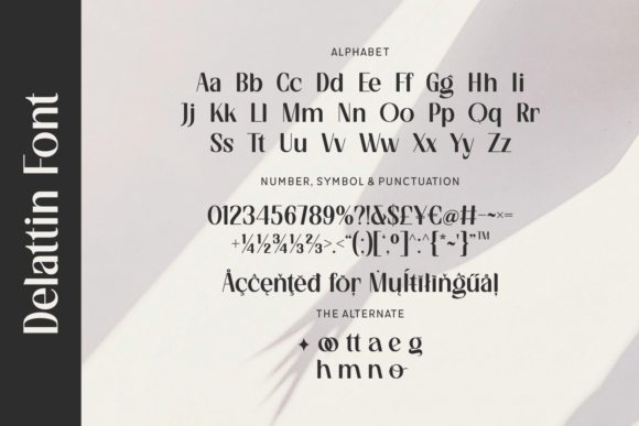Delattin Font PNG with transparent background - Preview 3