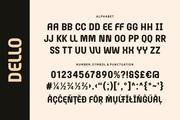 Dello Font PNG with transparent background - Preview 3