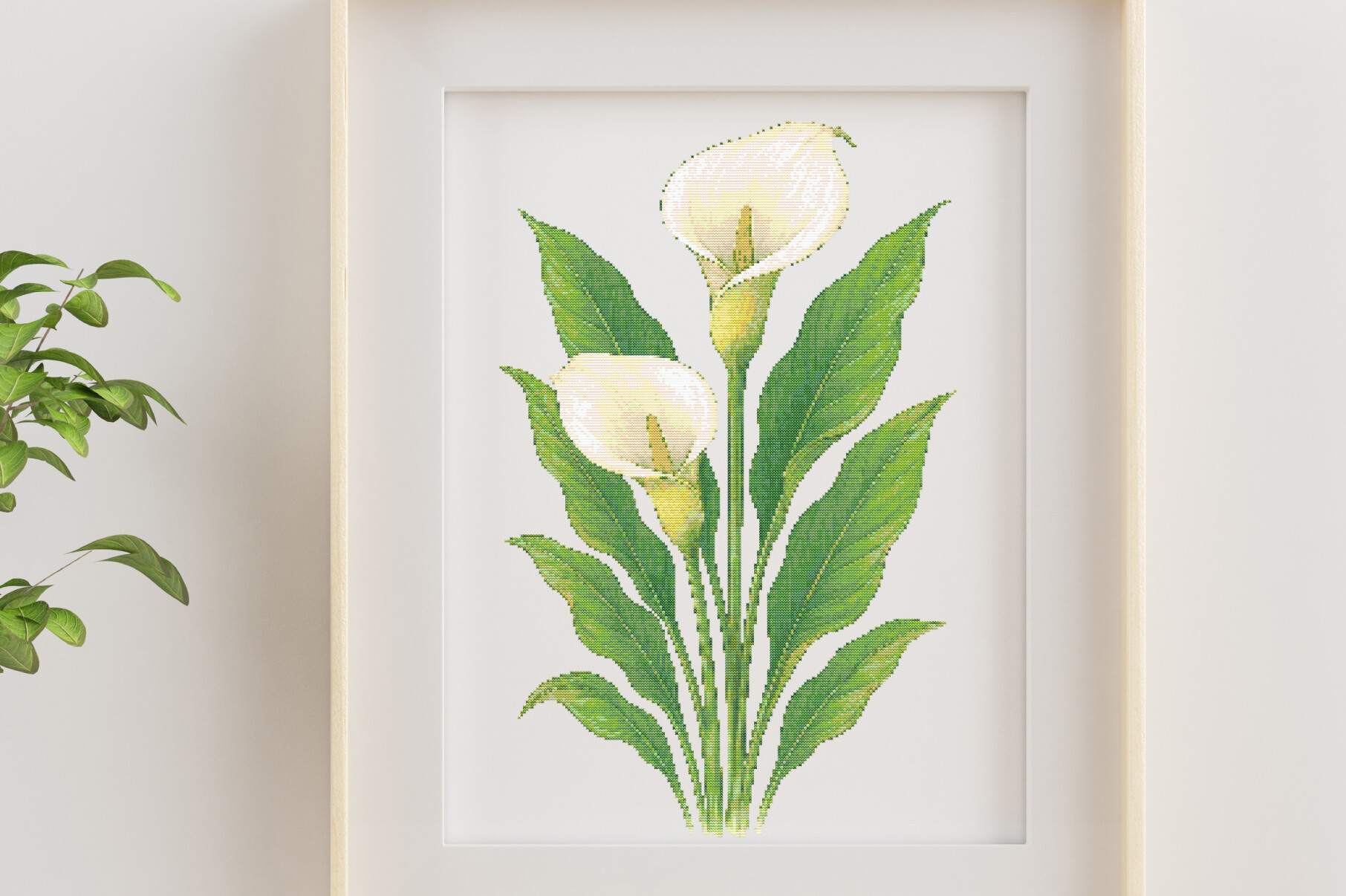 Elegant Calla Lilies Cross Stitch Patter