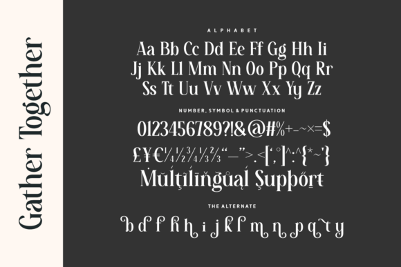 Gather Together Font PNG with transparent background - Preview 4