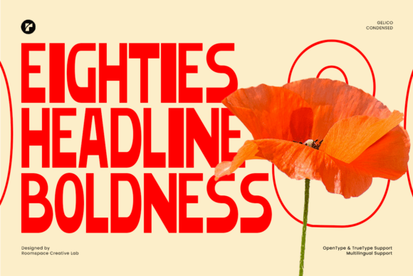 Gelico Condensed Regular 1 Font PNG with transparent background - Preview 2