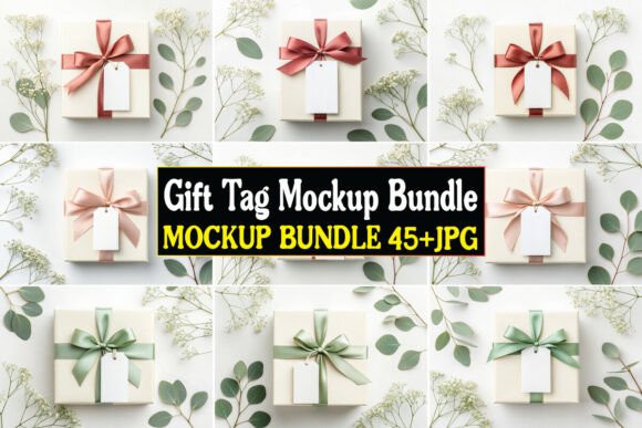 Gift Tag Mockup Bundle 08 Graphic Product Mockups By Mockup And Design Store