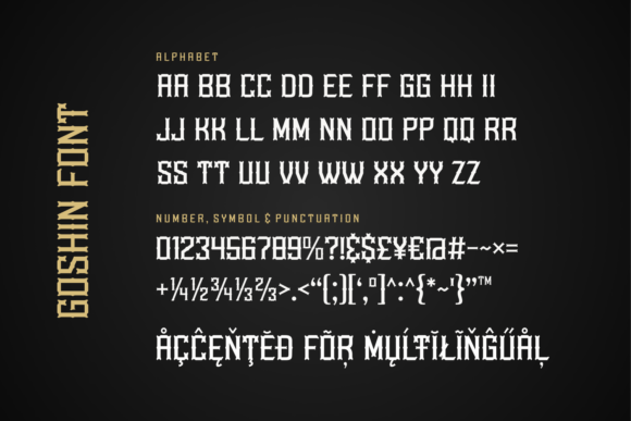 Goshin Font - Preview 3