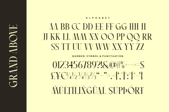 Grand Above Font PNG with transparent background - Preview 3