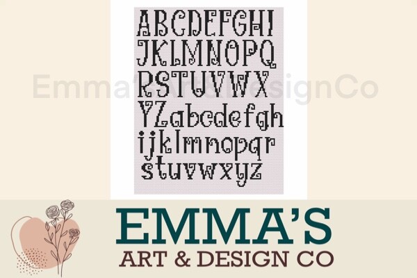 Halloween Cross Stitch Alphabet Pattern