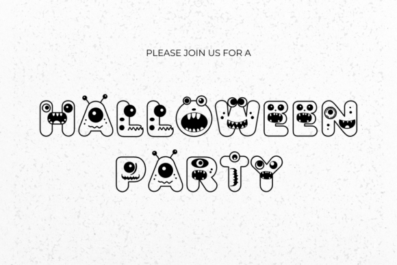 Halloween Monster Font PNG with transparent background - Preview 1
