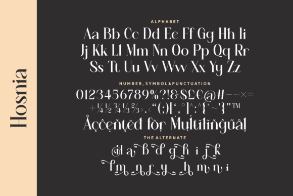 Hosnia Font font preview - 3