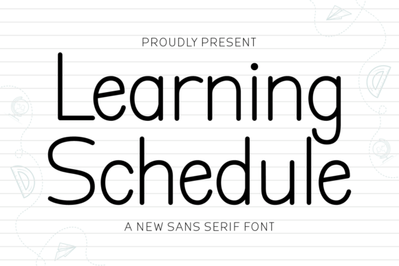 Preview specimen of Learning Schedule sans serif font