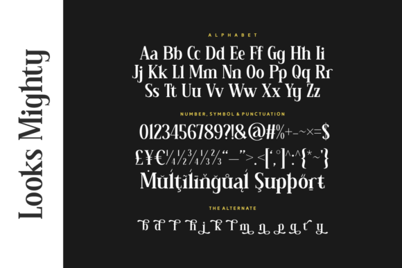 Looks Mighty Font PNG with transparent background - Preview 4
