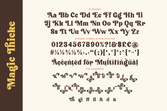 Magic Thicke Font PNG with transparent background - Preview 5