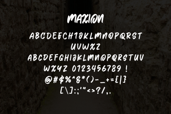 Maxion Font PNG with transparent background - Preview 1