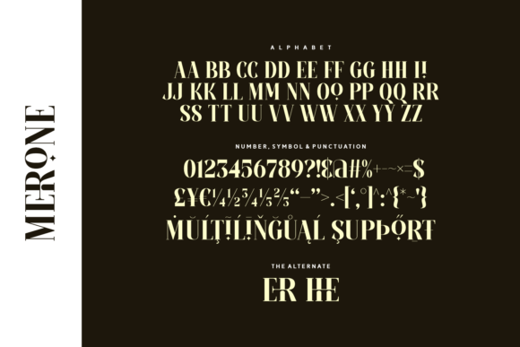Merone Font PNG with transparent background - Preview 3