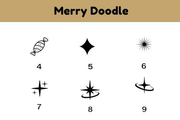 Merry Doodle Font PNG with transparent background - Preview 3