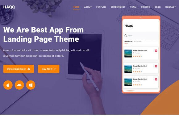 Multi-Concept App Landing Page Template