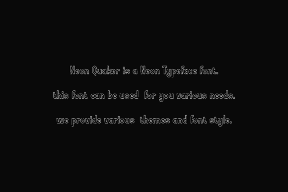 Neon Quaker Font PNG with transparent background - Preview 4