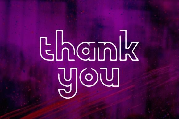 Neon Quaker Font PNG with transparent background - Preview 6
