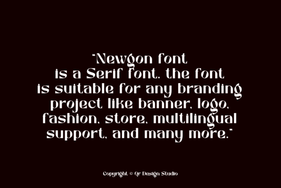 Newgon Font font preview - 5