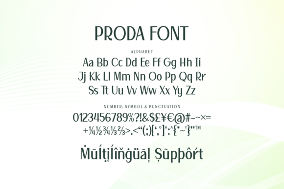 Proda Font PNG with transparent background - Preview 4