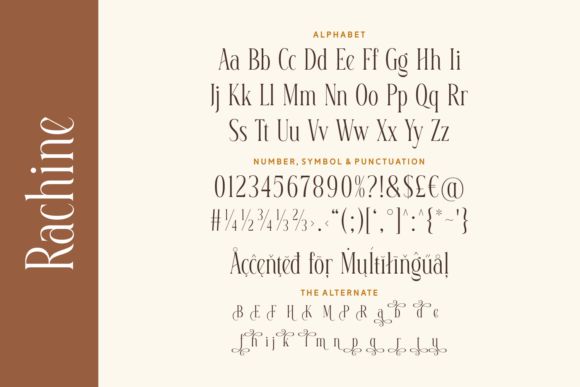 Rachine Font PNG with transparent background - Preview 3