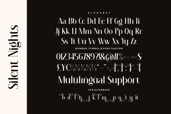 Silent Nights Font PNG with transparent background - Preview 3