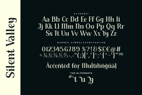 Silent Valley Font PNG with transparent background - Preview 3