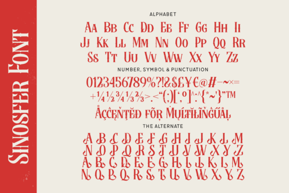Sinosfer Font PNG with transparent background - Preview 3