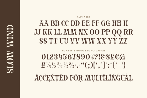 Slow Wind Font PNG with transparent background - Preview 3