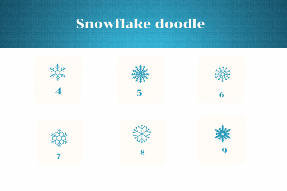 Snowflake Doodle Font PNG with transparent background - Preview 3