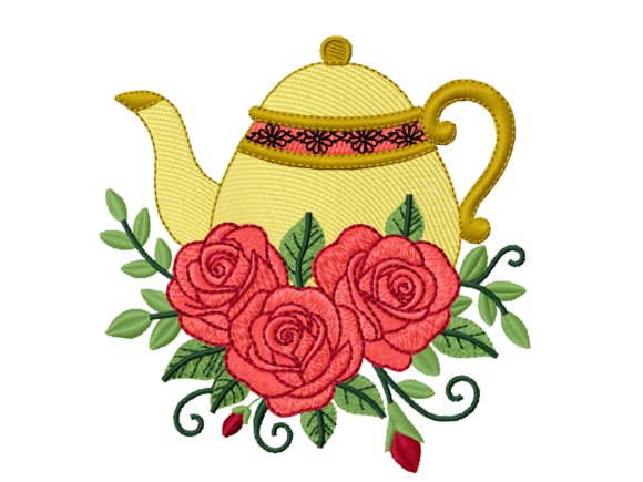 Tea Pot with Roses