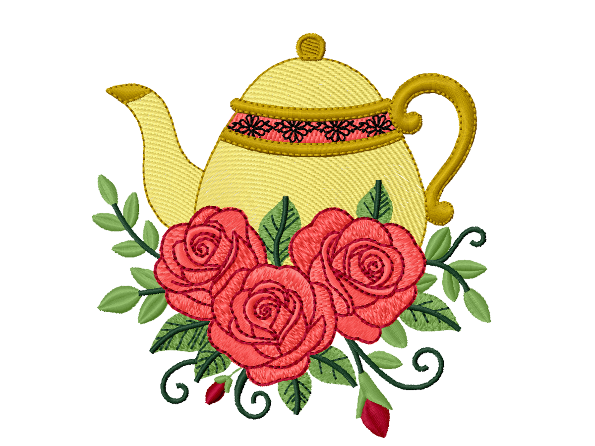 Tea Pot with Roses