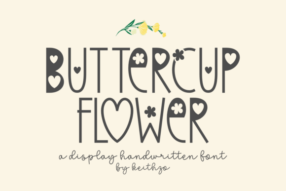 Preview specimen of Buttercup Flower decorative font