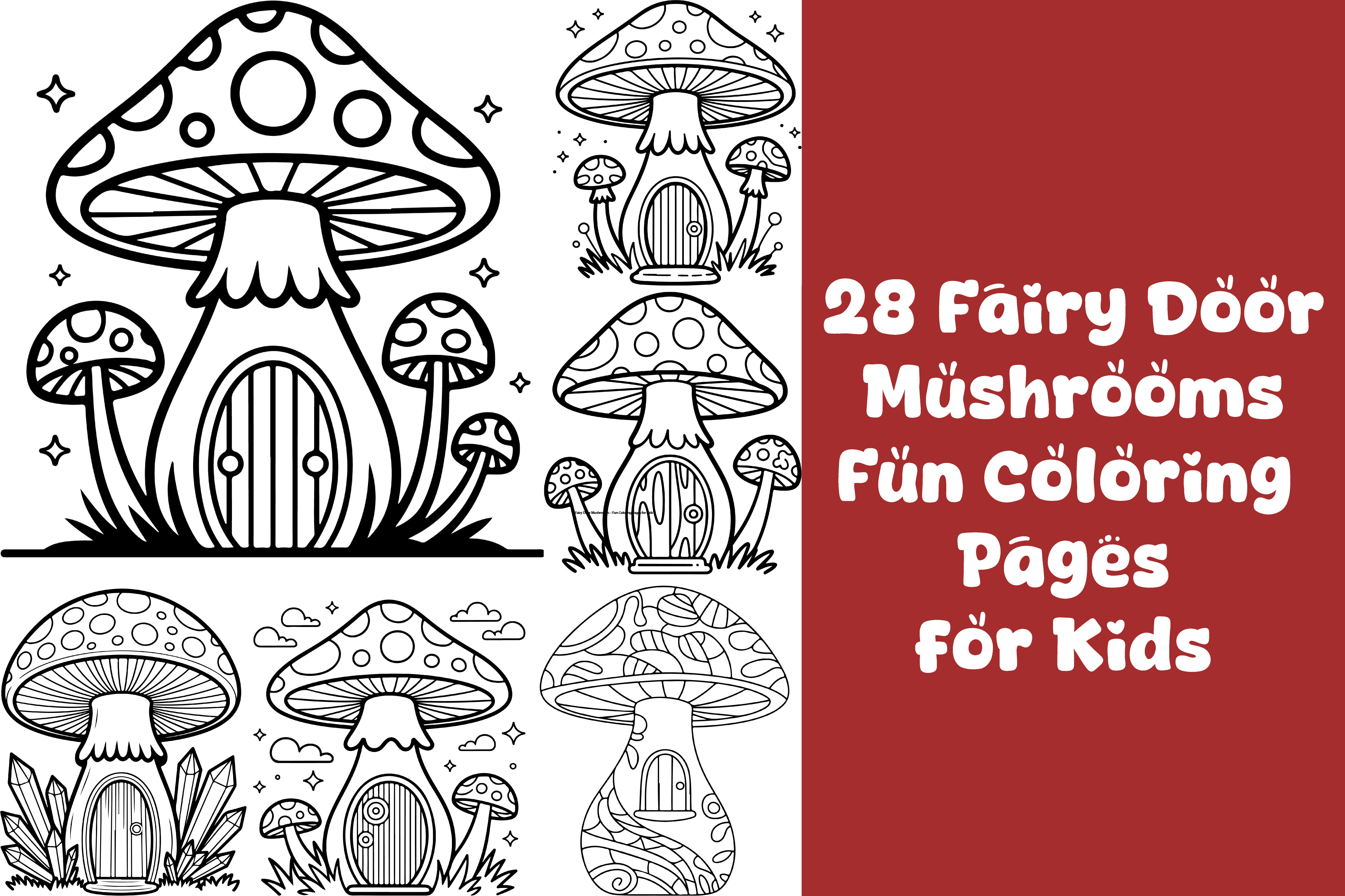 28 Fairy Door Mushroom Coloring Pages
