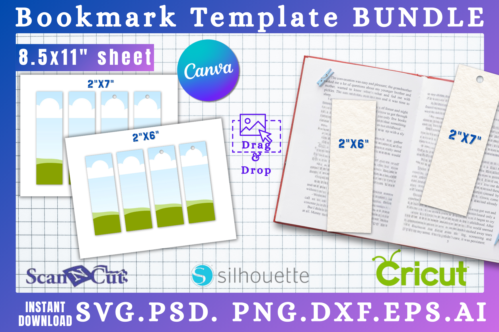 Bookmark SVG & Canva Templates