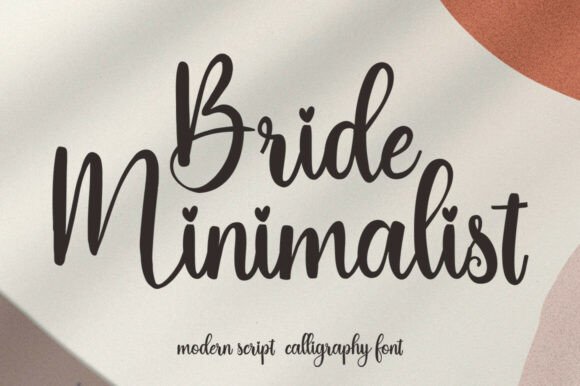 Bride Minimalist modern script wedding font