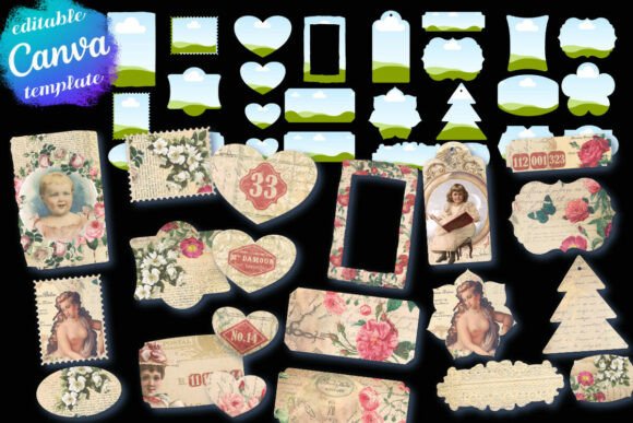 Canva Label Frames – Shabby Chic Set