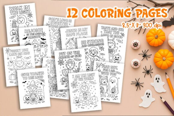 Christian Halloween Coloring Bundle