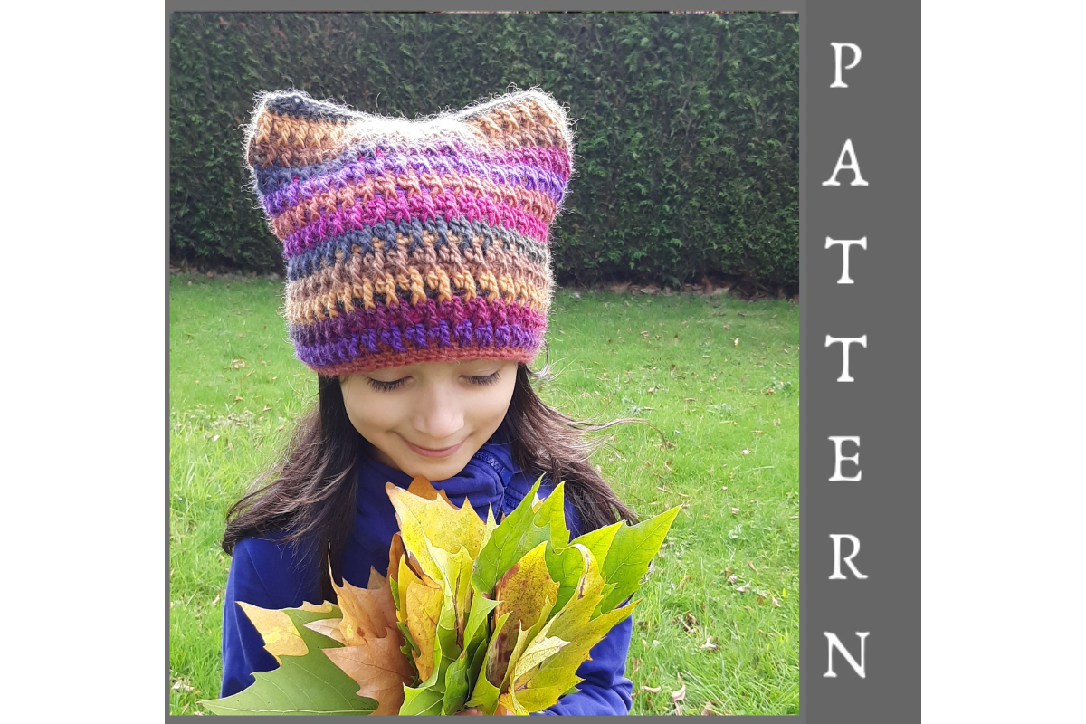 Crochet Cat Ears Beanie Pattern