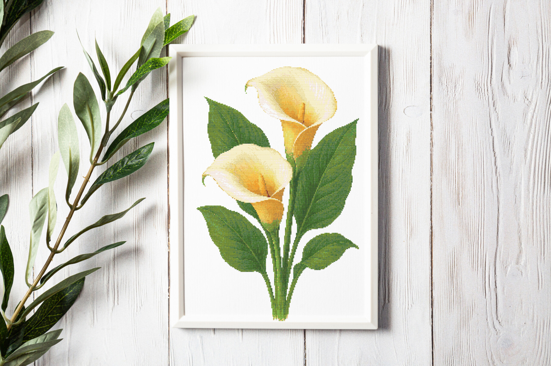 Elegant Calla Lily Bouquet Cross Stitch