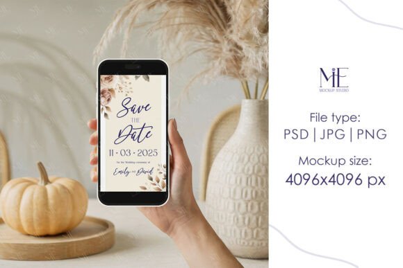 Fall Phone Screen Mockup PSD PNG, Smartp