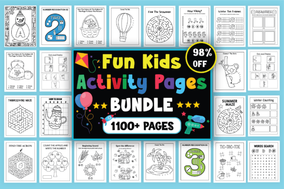 Fun Kids Activity Bundle – 1,100+ Pages